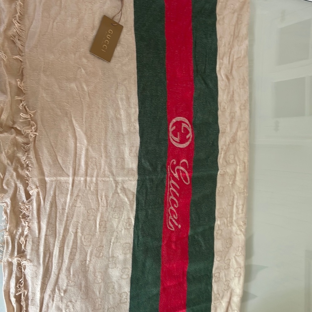 Beautiful lightweight G scarf/wrap Very delicate never worn minor pulls